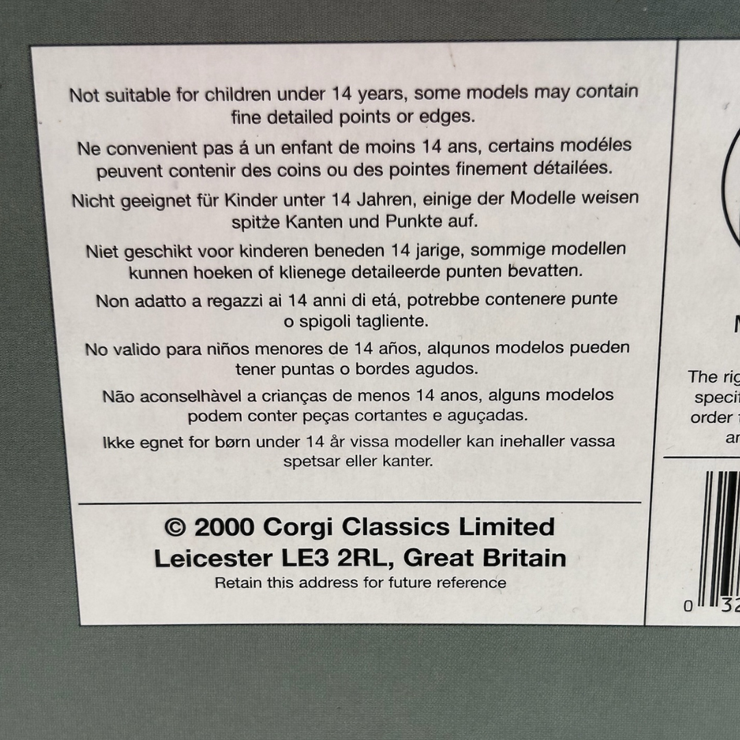 Corgi Spitfire MK1 The Aviation Archive in box with pilots notes 949