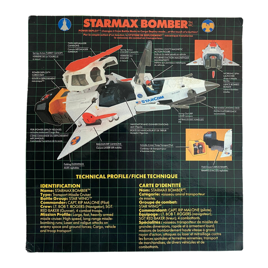 Starcom Starmax Bomber Technical profile card