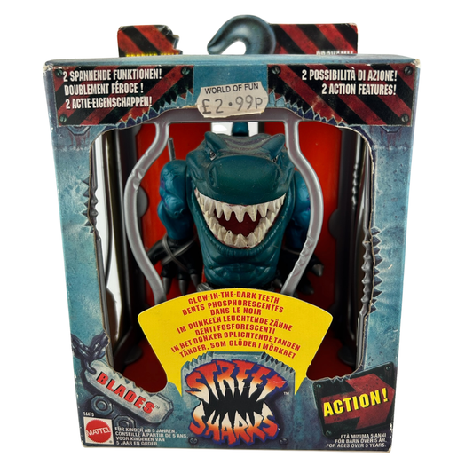 Street Sharks Blades figure in a good box vintage toy by Mattel 254