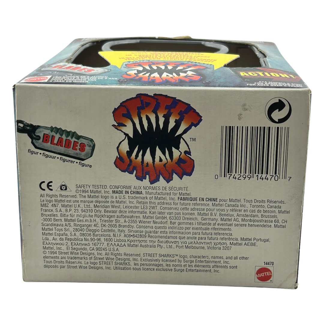 Street Sharks Blades figure in a good box vintage toy by Mattel 254