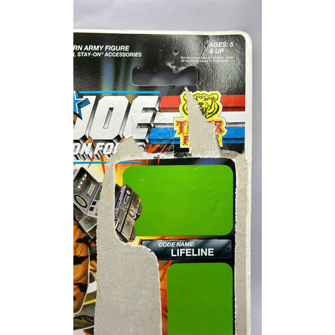 GI Joe, Action Force Tiger Force Lifeline filecard / backing card