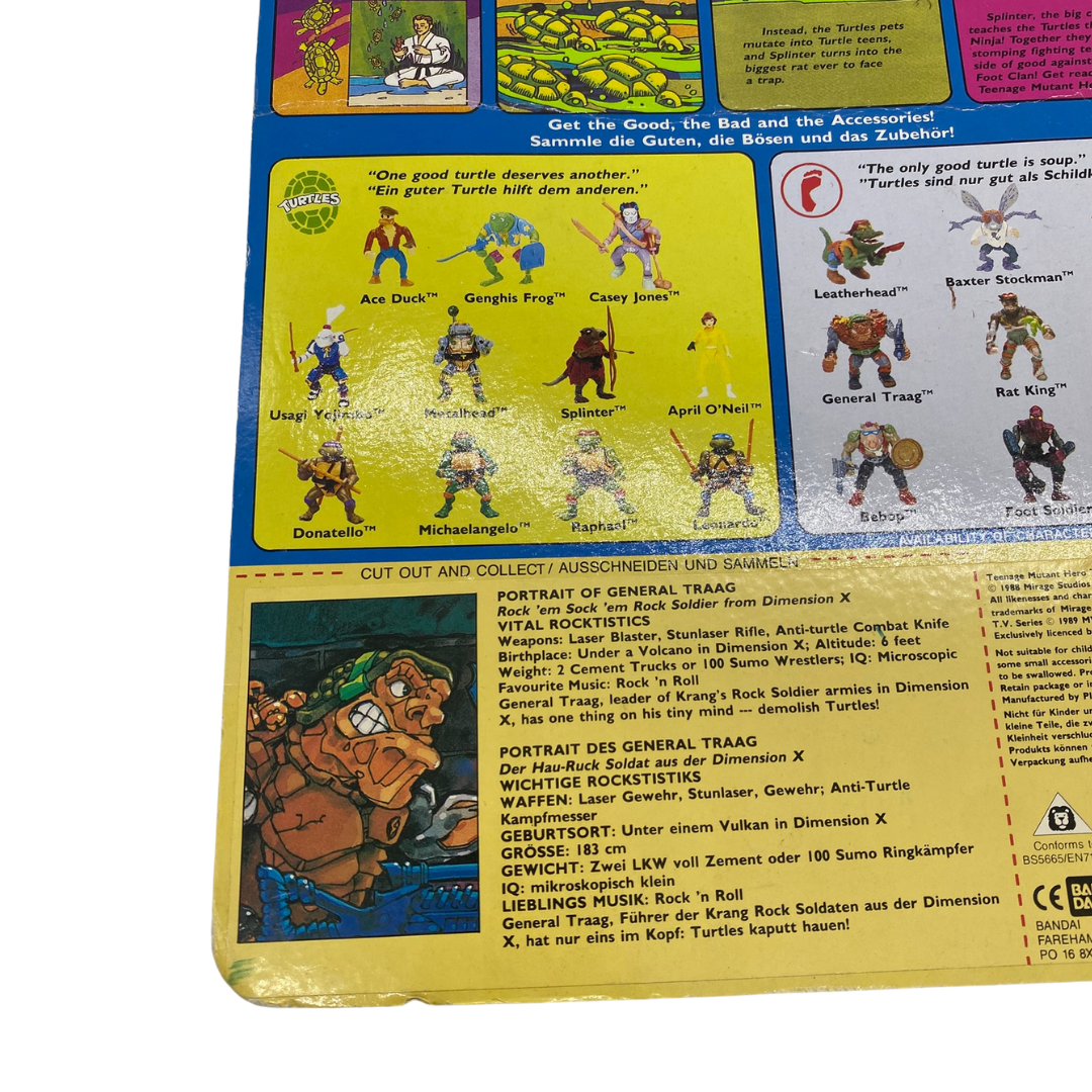 Teenage Mutant Ninja Turtles General Traag figure cardback original