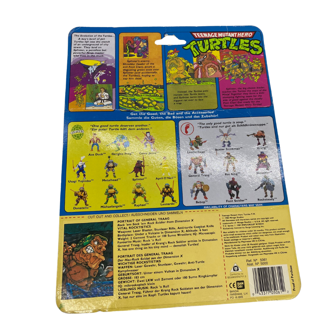 Teenage Mutant Ninja Turtles General Traag figure cardback original