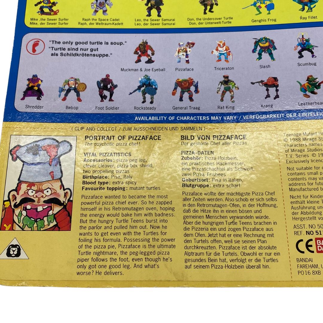 Teenage Mutant Ninja Turtles Pizzaface used original cardback