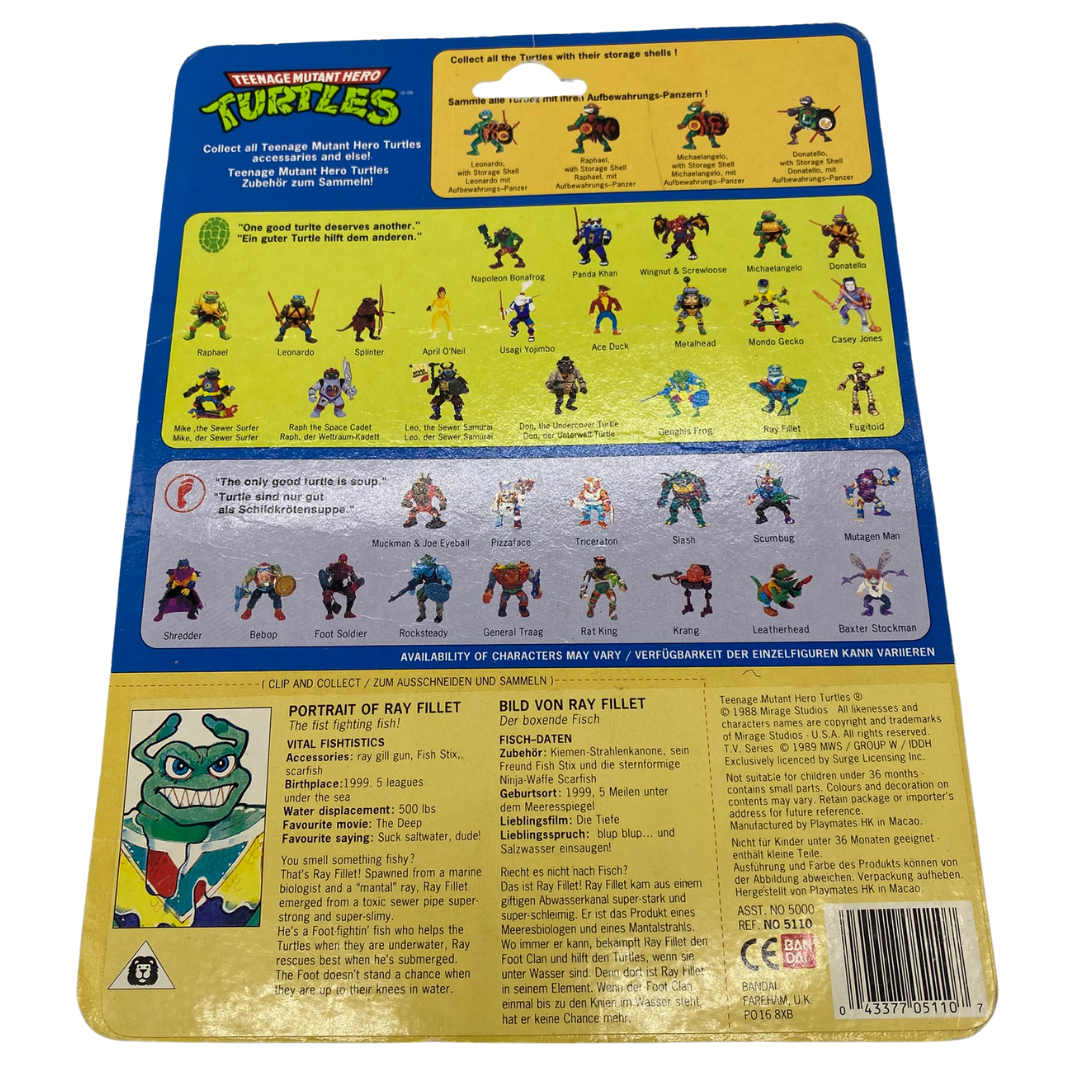 Teenage Mutant Ninja Turtles Ray Fillet figure cardback original