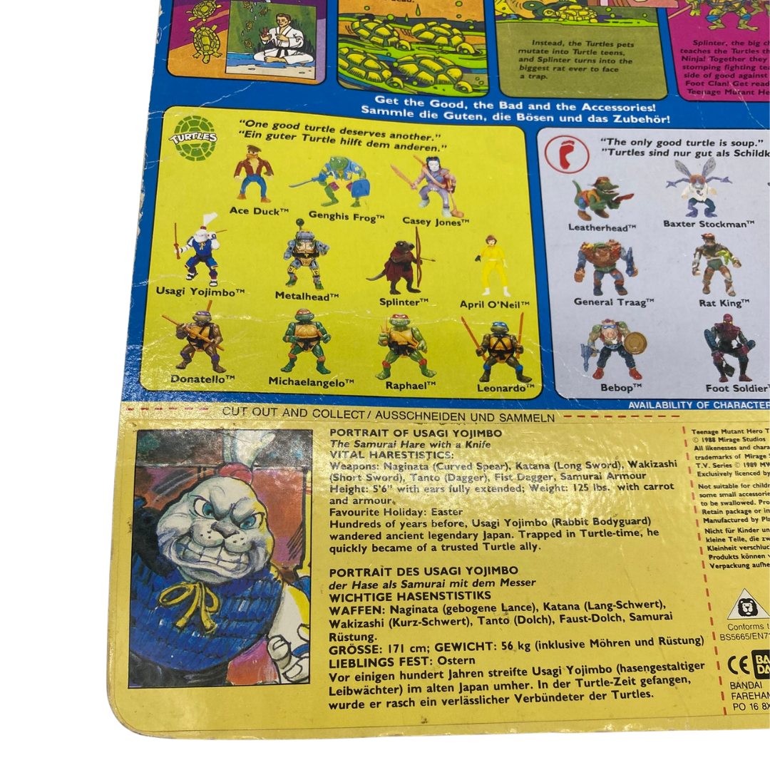 Teenage Mutant Ninja Turtles Usagi Yojimbo Rabbit figure cardback original