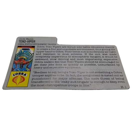 GI Joe, Action Force Toxo Viper filecard, file card 525