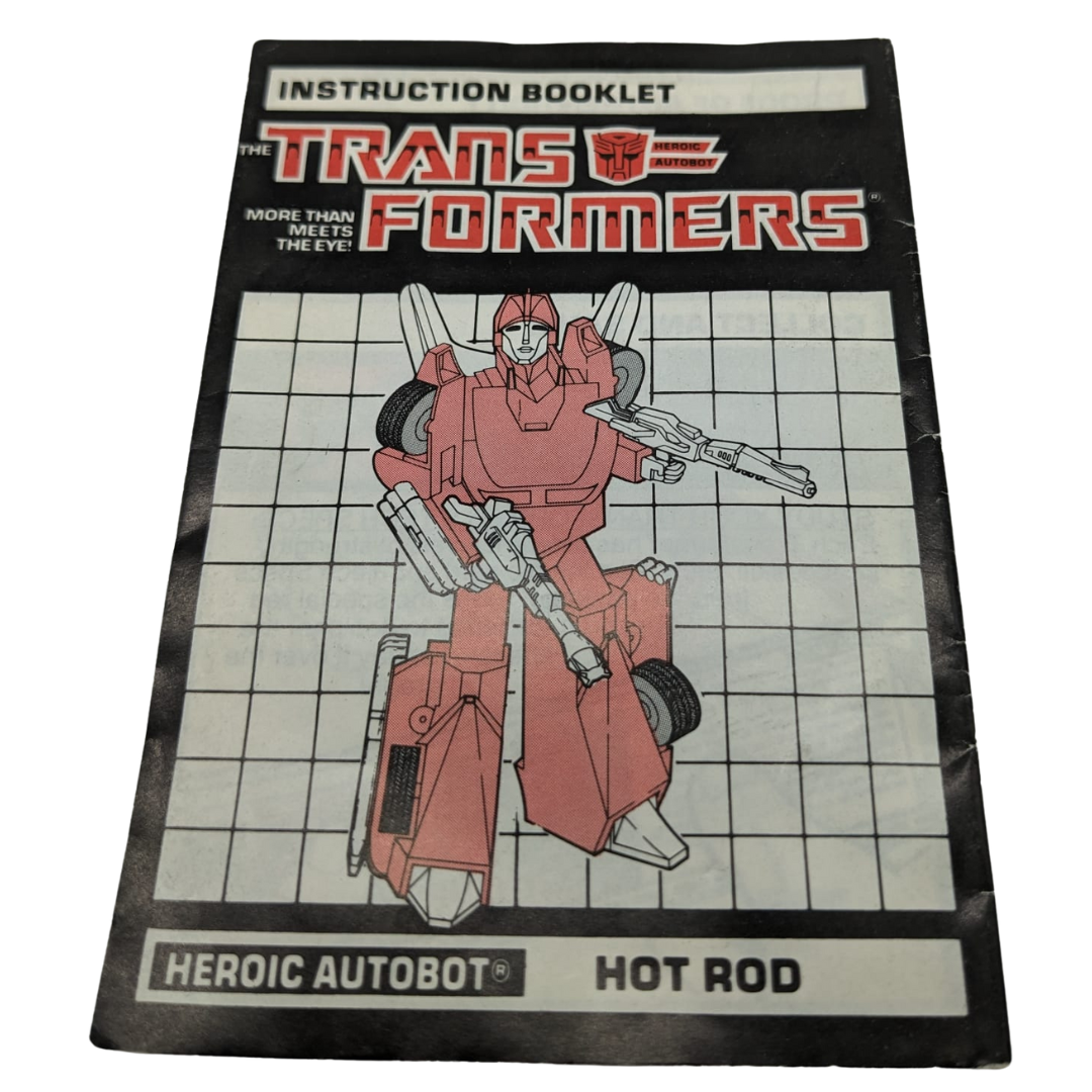 G1 Transformers Hot Rod, Hotrod, instructions