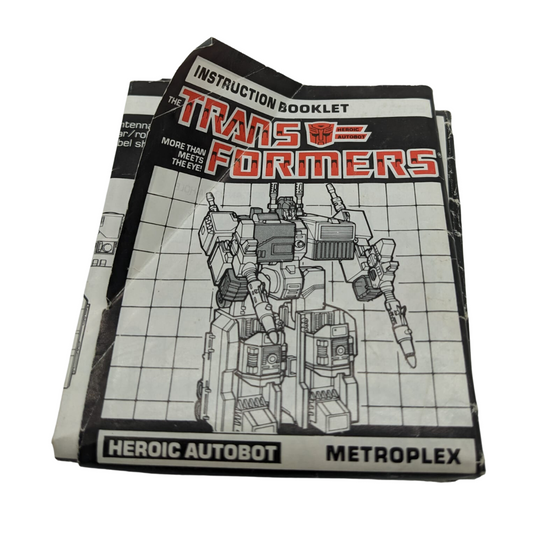 G1 Transformers Metroplex Autobot instructions booklet