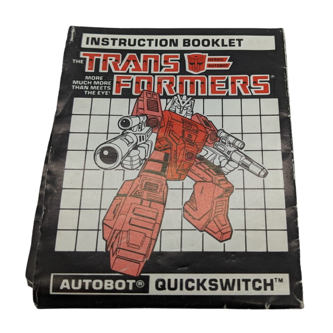 G1 Transformers Quickswitch Autobot instructions booklet 340