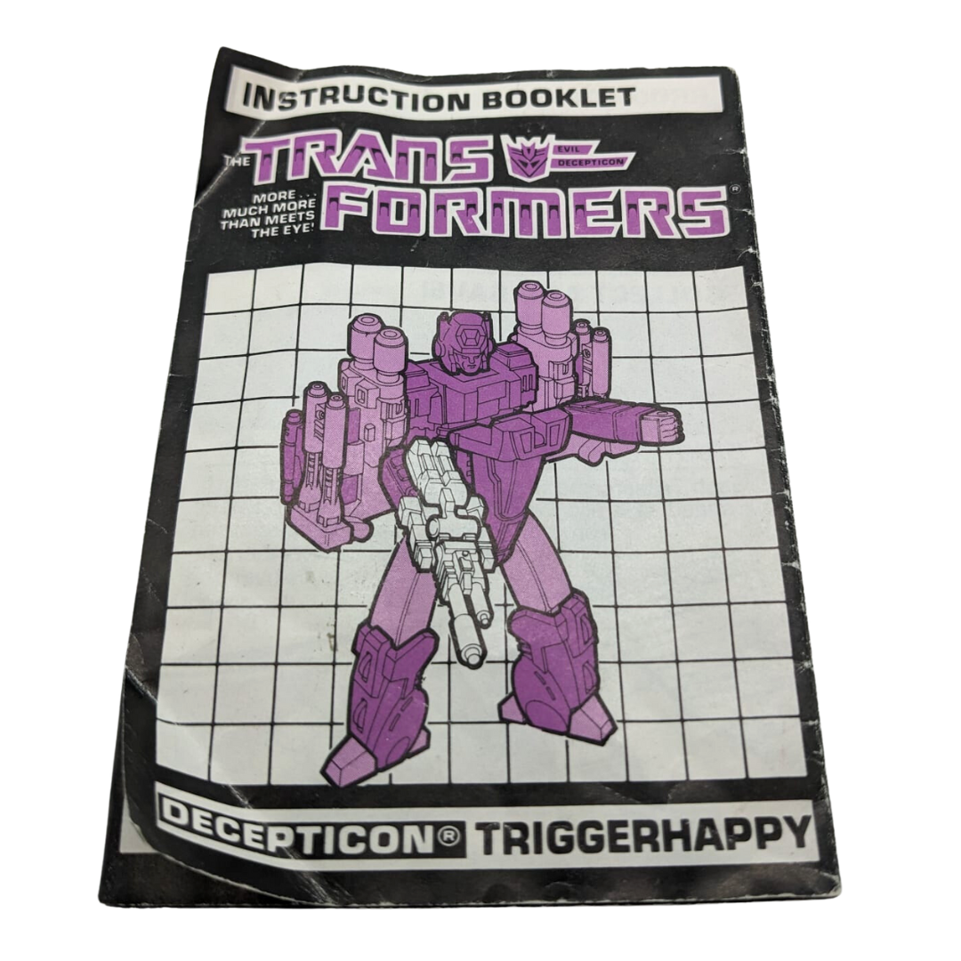G1 Transformers Triggerhappy Targetmaster instructions booklet