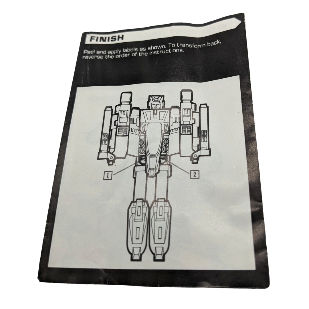G1 Transformers Triggerhappy Targetmaster instructions booklet