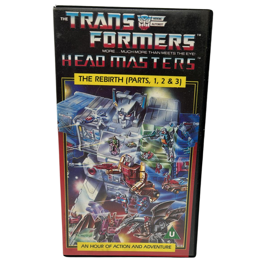 Transformers Headmasters video, The Rebirth Parts 1, 2 and 3 VHS , 1988