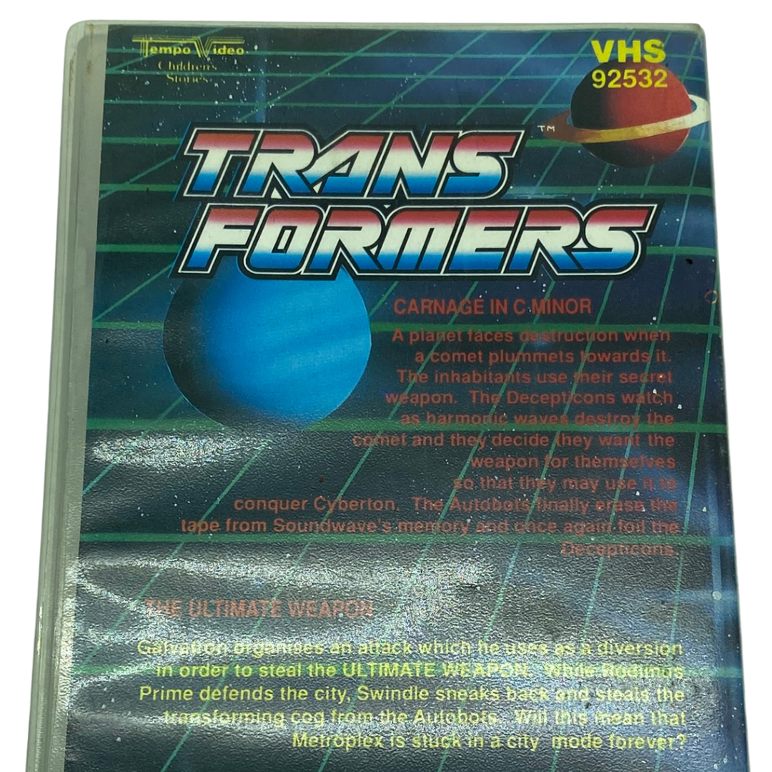 Transformers VHS Video Carnage in C Minor The Ultimate Weapon untested