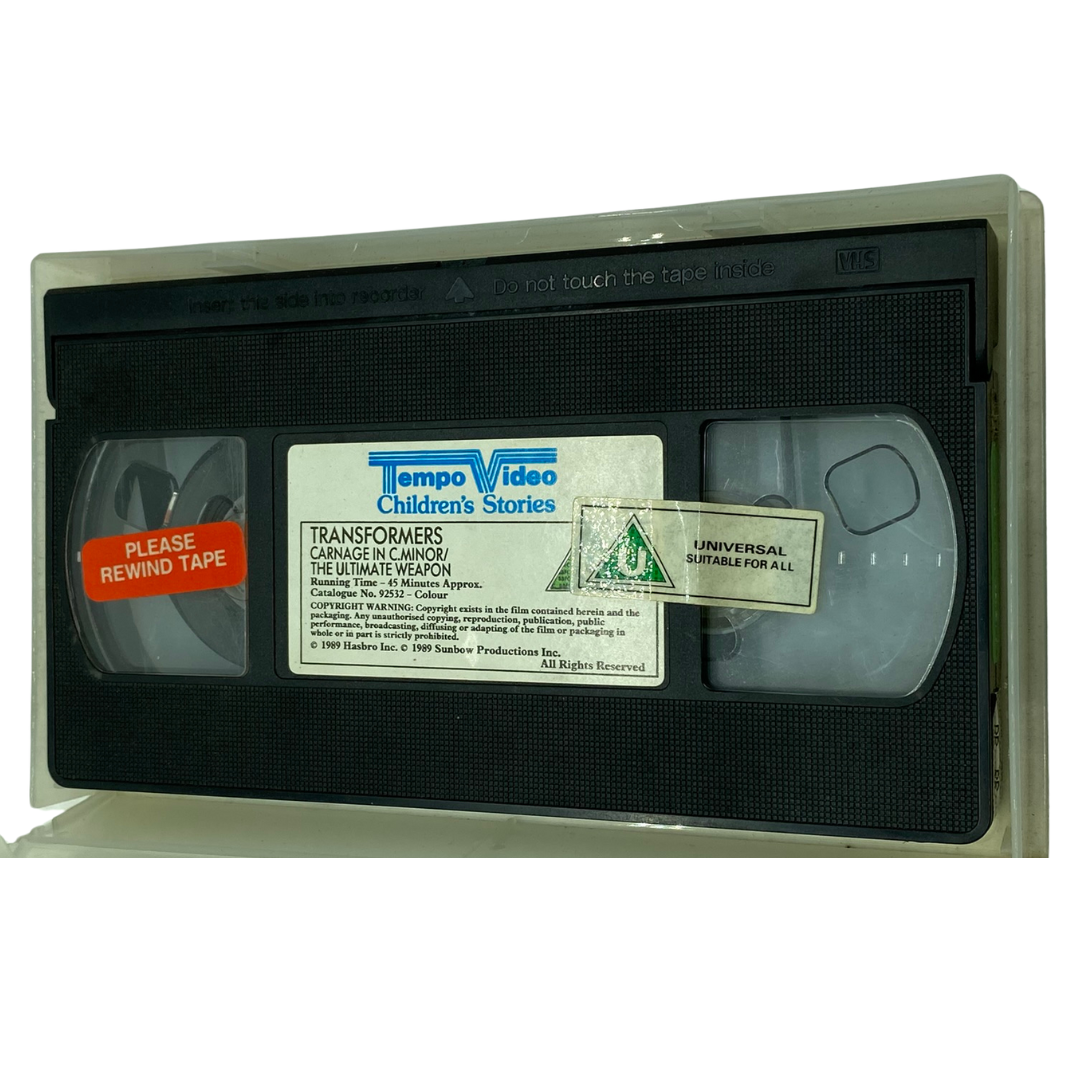 Transformers VHS Video Carnage in C Minor The Ultimate Weapon untested