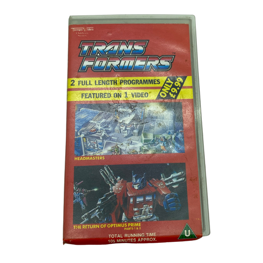 Transformers Headasters & The Return Of Optimus Prime case only VHS Video