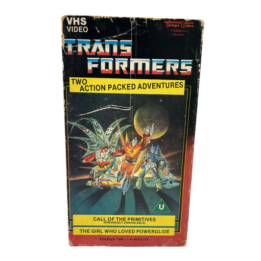 Transformers VHS Video Call of The Primitives & The Girl Who Loved Powerglide