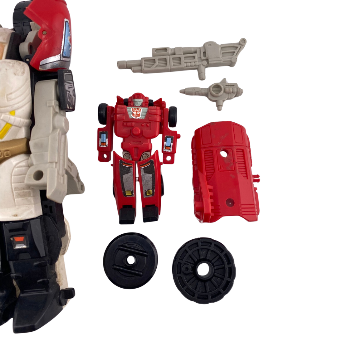 Vintage Transformers G1 Vroom Pretender Autobot motorcycle and sidecar complete