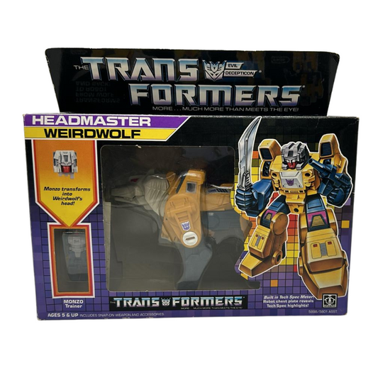 Transformers G1 Weirdwolf Headmaster Figure complete boxed & inserts