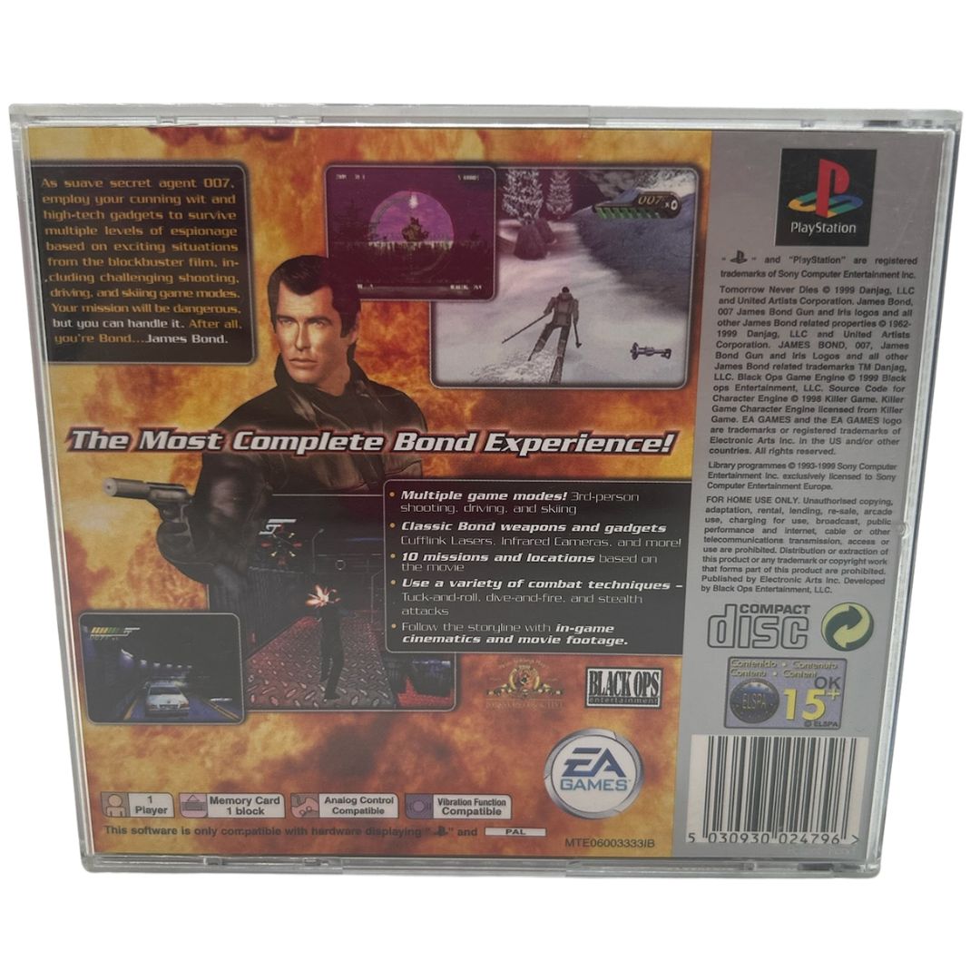 007 Tomorrow Never Dies PlayStation 1 Platinum PS1 1999 UK PAL Complete