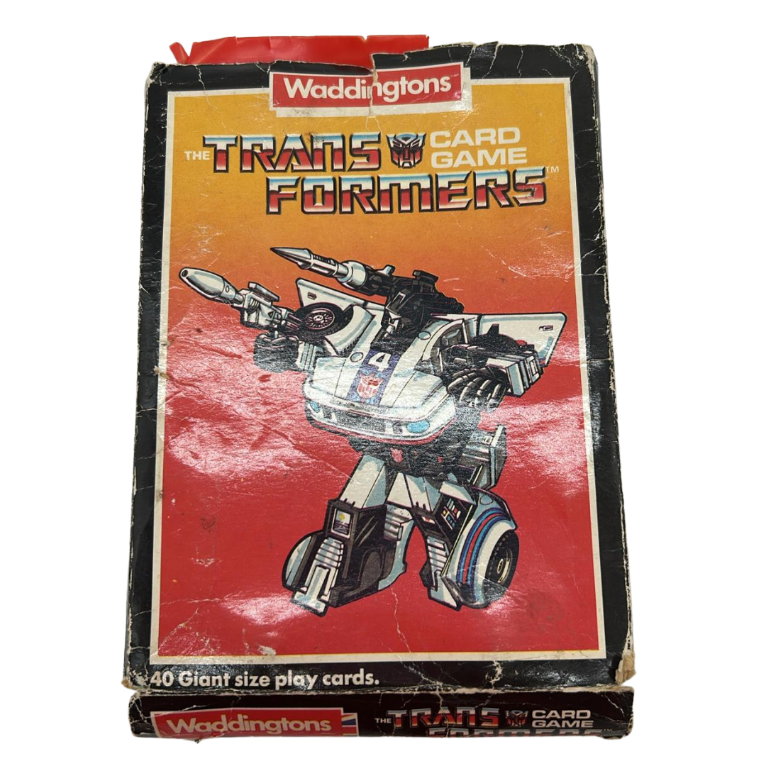 Transformers 1985 card game by Waddingtons with insert and box 419A