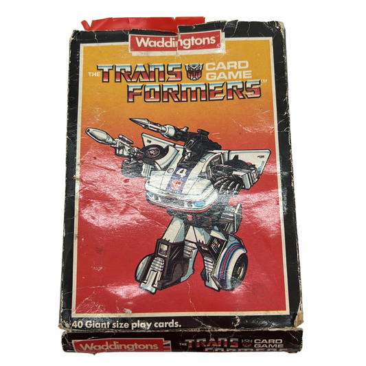 Transformers 1985 card game by Waddingtons with insert and box 419A