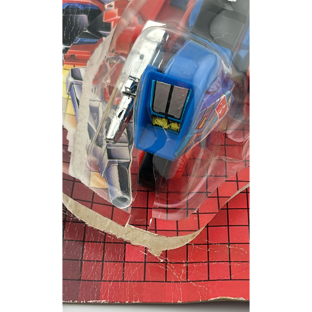 Transformers G1 Override Triggerbot Autobot with opened card and bubble