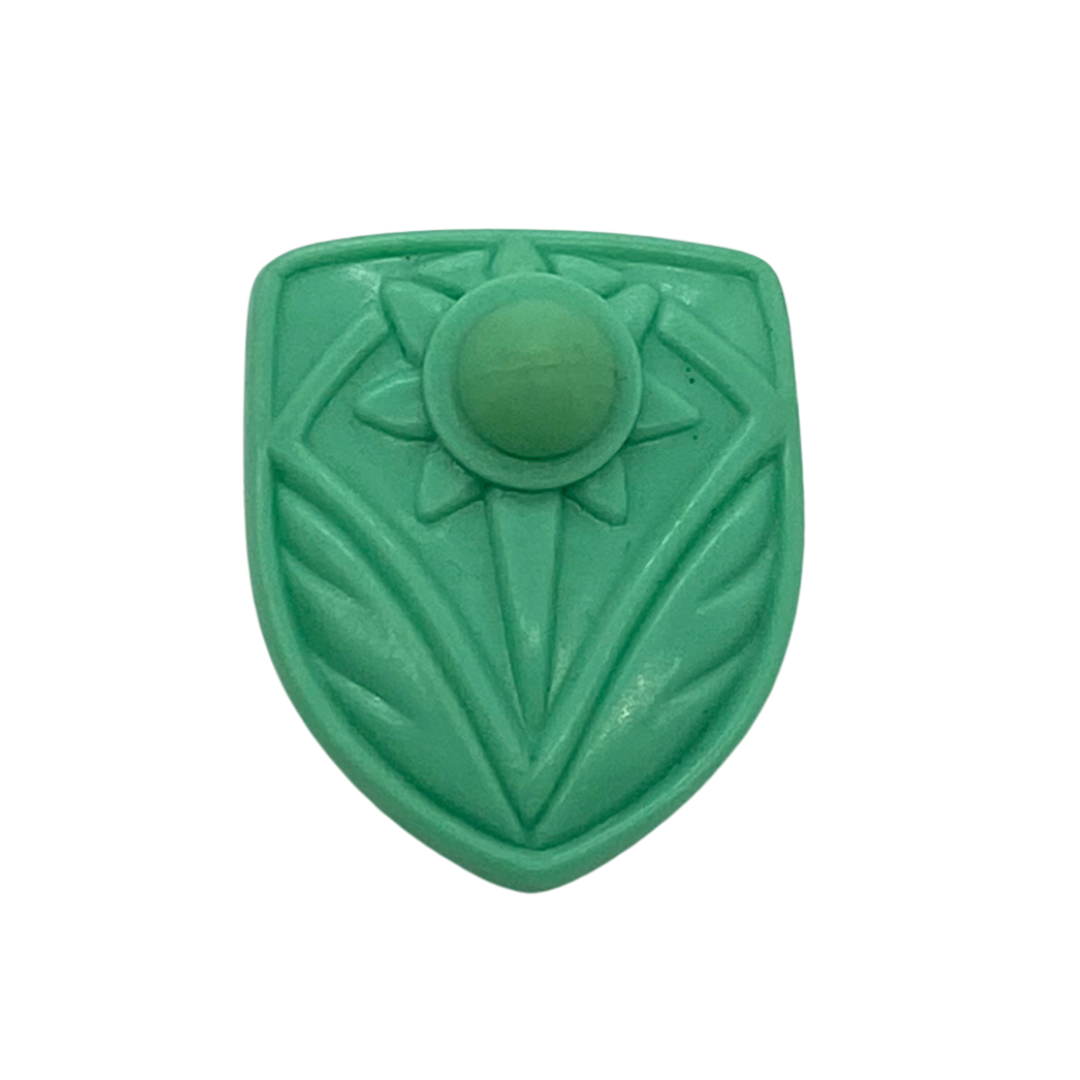 She-Ra shield, Mermista green weapon part accessory, shera vintage 1980s, she ra