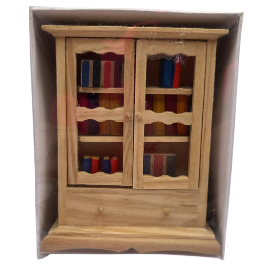 Dolls house bookcase ornament in box 1998  item 078/042 8