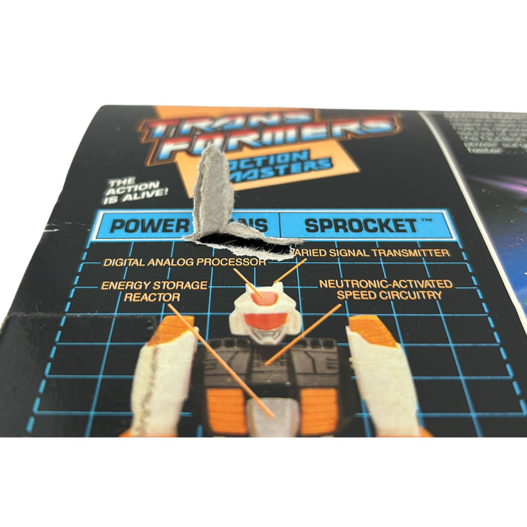 Transformers G1 Action Master Sprocket & Attack Cruiser with box not complete