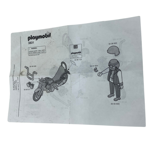 Playmobil 3831 Harley Davidson Motor Cycle And Rider instructions