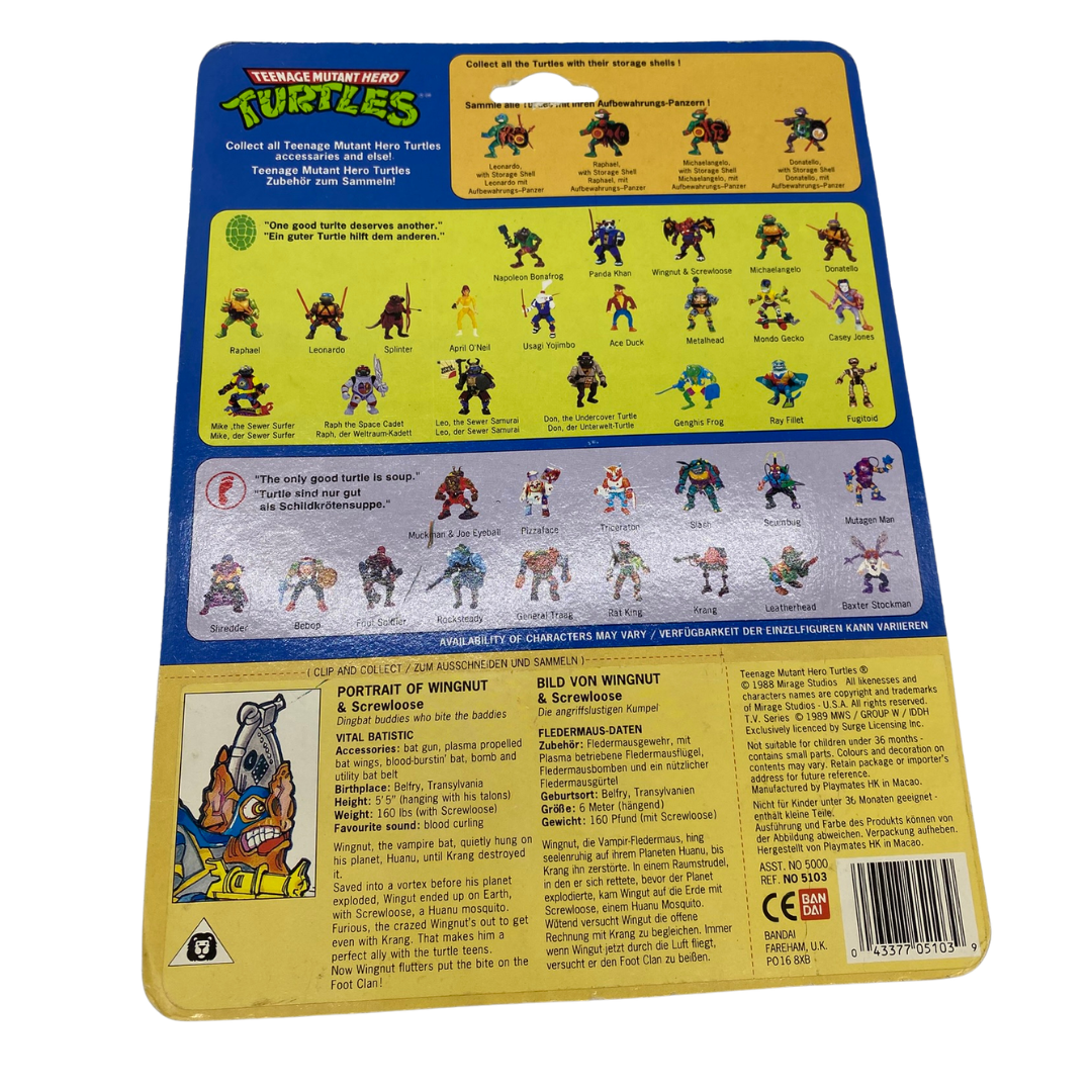 Teenage Mutant Ninja Turtles Wingnut figure cardback original