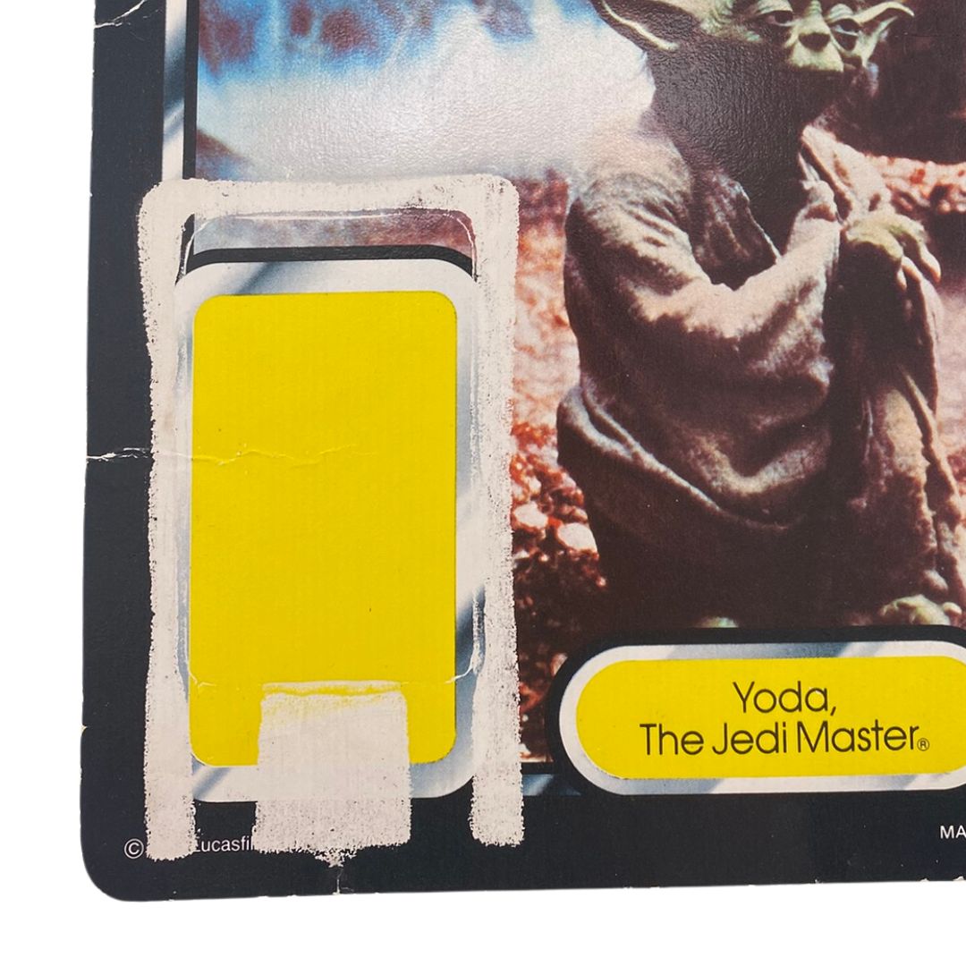 Vintage Star Wars Yoda Jedi Master Tri-Logo ROTJ cardback Palitoy