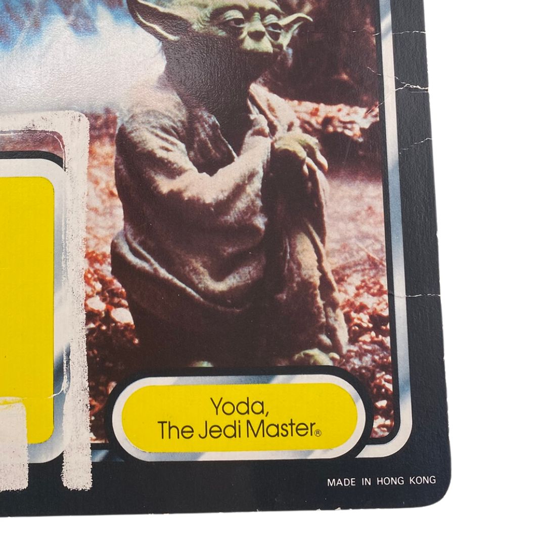 Vintage Star Wars Yoda Jedi Master Tri-Logo ROTJ cardback Palitoy