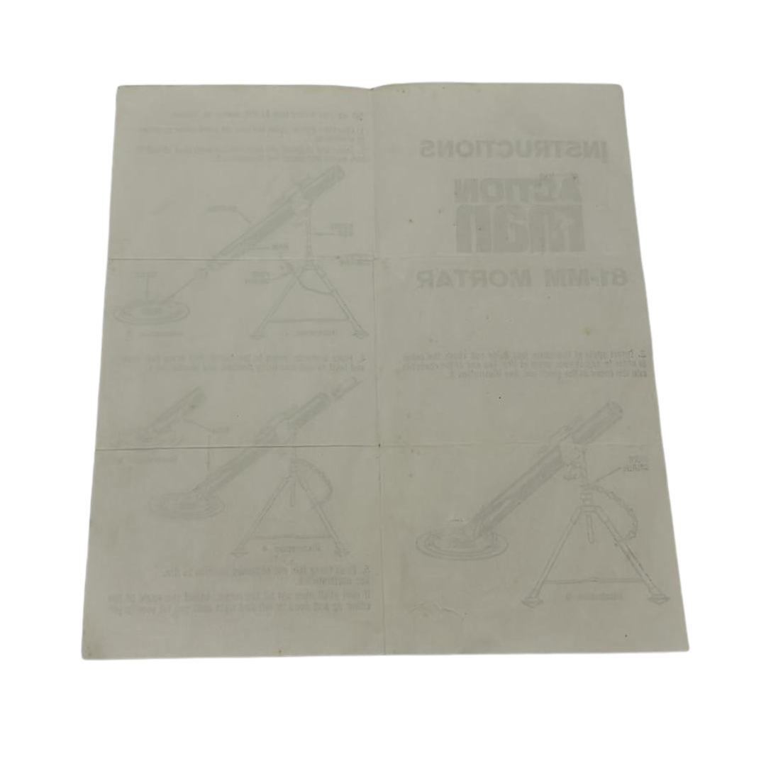 Action Man 81 MM Mortar Manual instructions original vintage Palitoy VAM 641