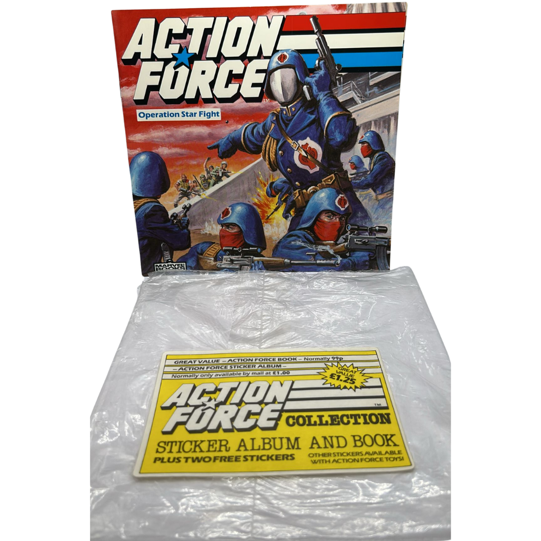 GI Joe, Action Force Operation Starfight book with original album wrapping paper