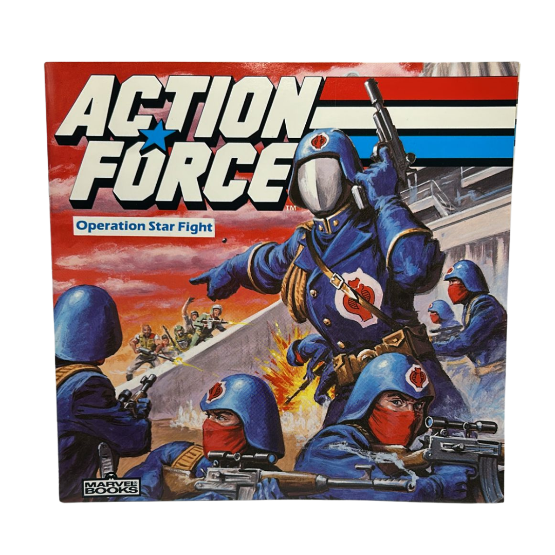 GI Joe, Action Force Operation Starfight book with original album wrapping paper