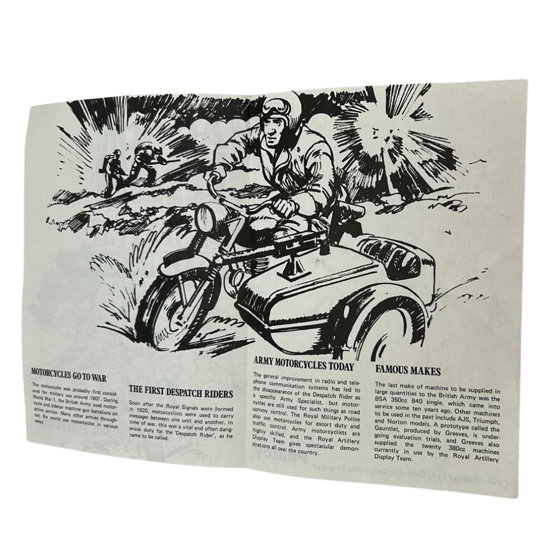 Action Man Despatch Rider Manual instructions original Palitoy VAM 641