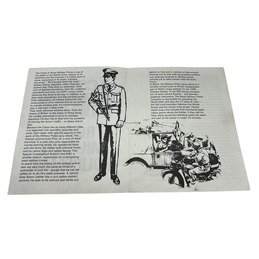 Action Man Royal Military Policeman Manual instructions original Palitoy VAM 641