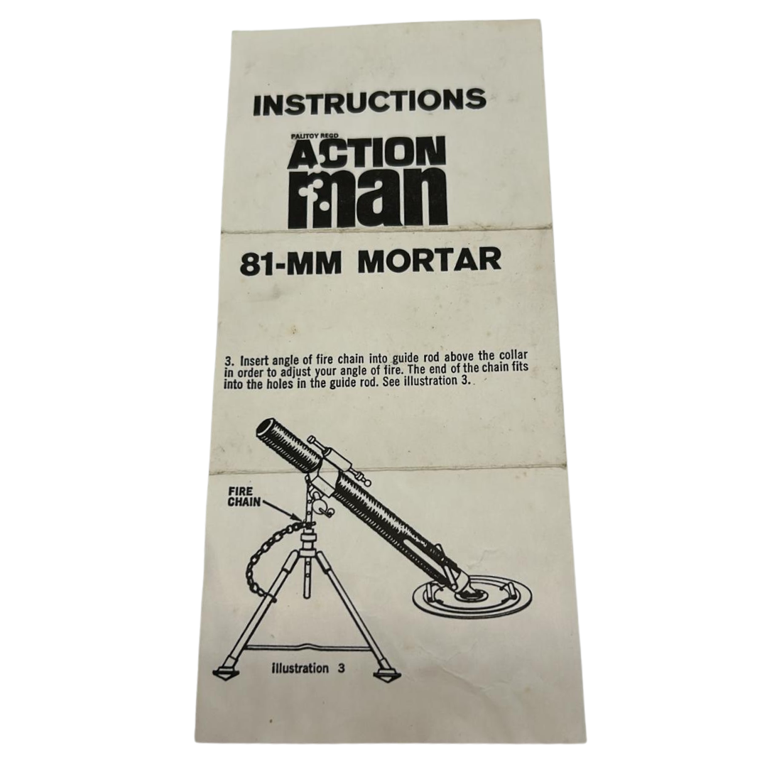 Action Man 81 MM Mortar Manual instructions original vintage Palitoy VAM 641