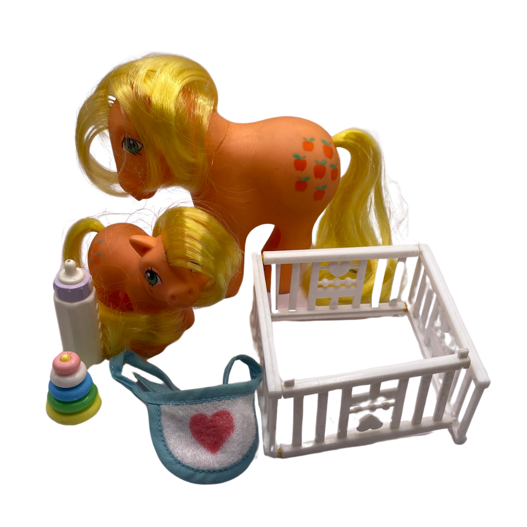 My Little Pony G1 Applejack & Baby Applejack with accessories 302