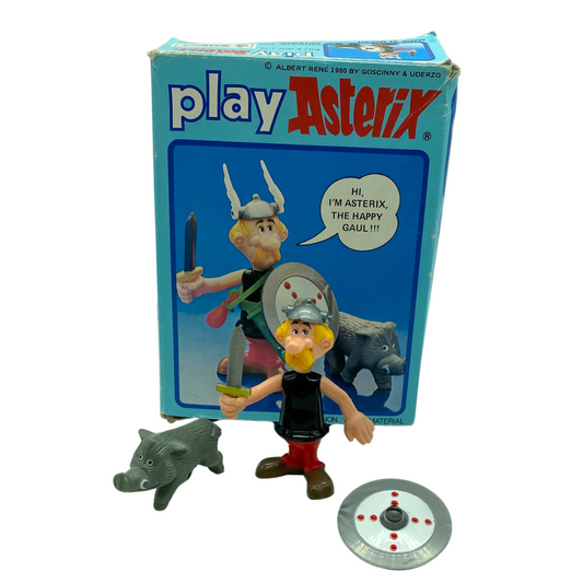 Vintage Toycloud Play Asterix figure with box and some accessories