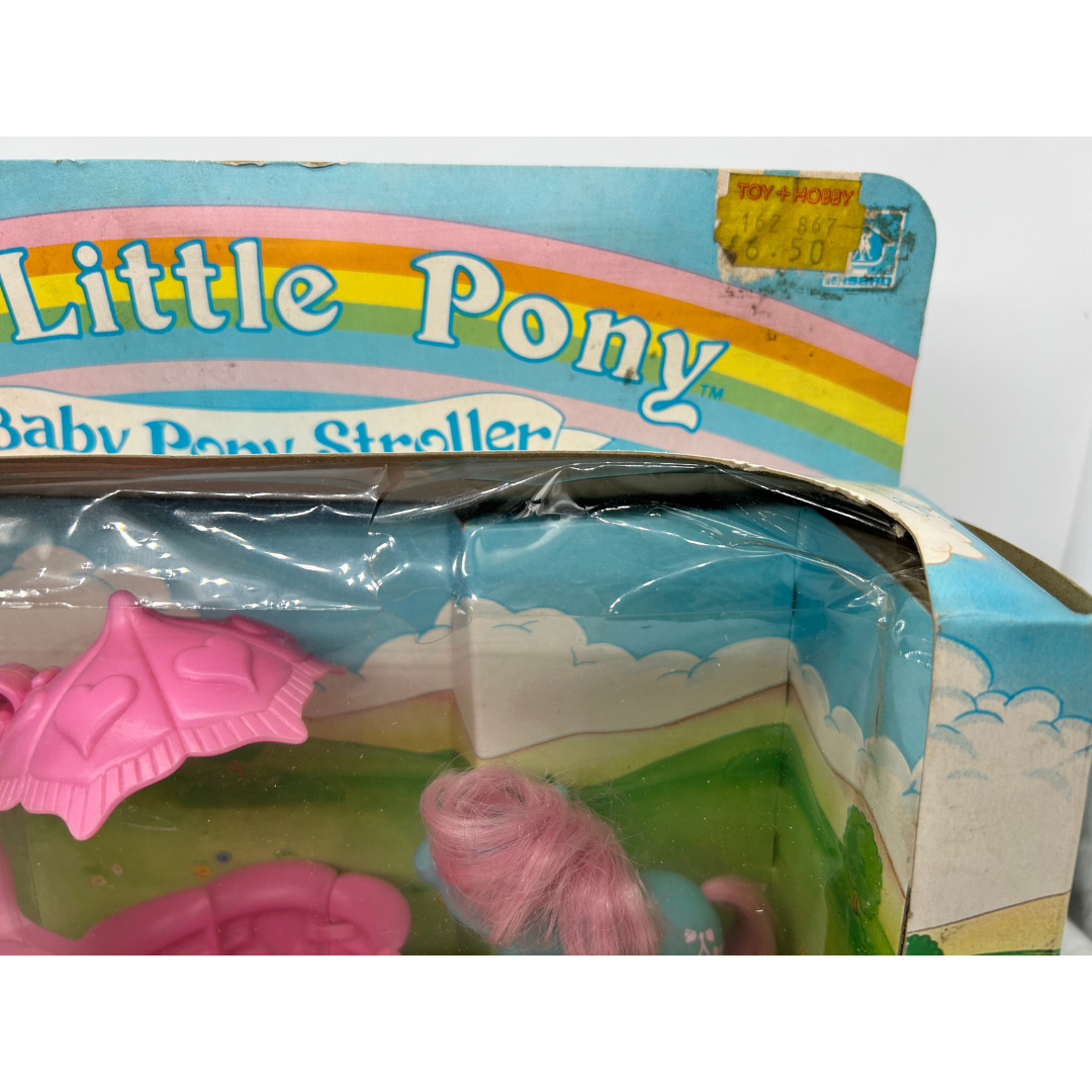 My Little Pony Baby Pony Stroller G1 with Baby Bow tie with box & inserts