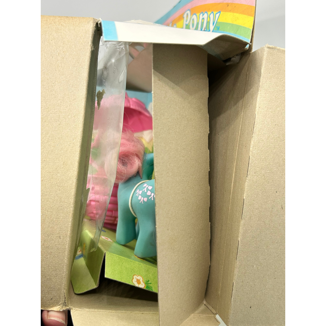 My Little Pony Baby Pony Stroller G1 with Baby Bow tie with box & inserts