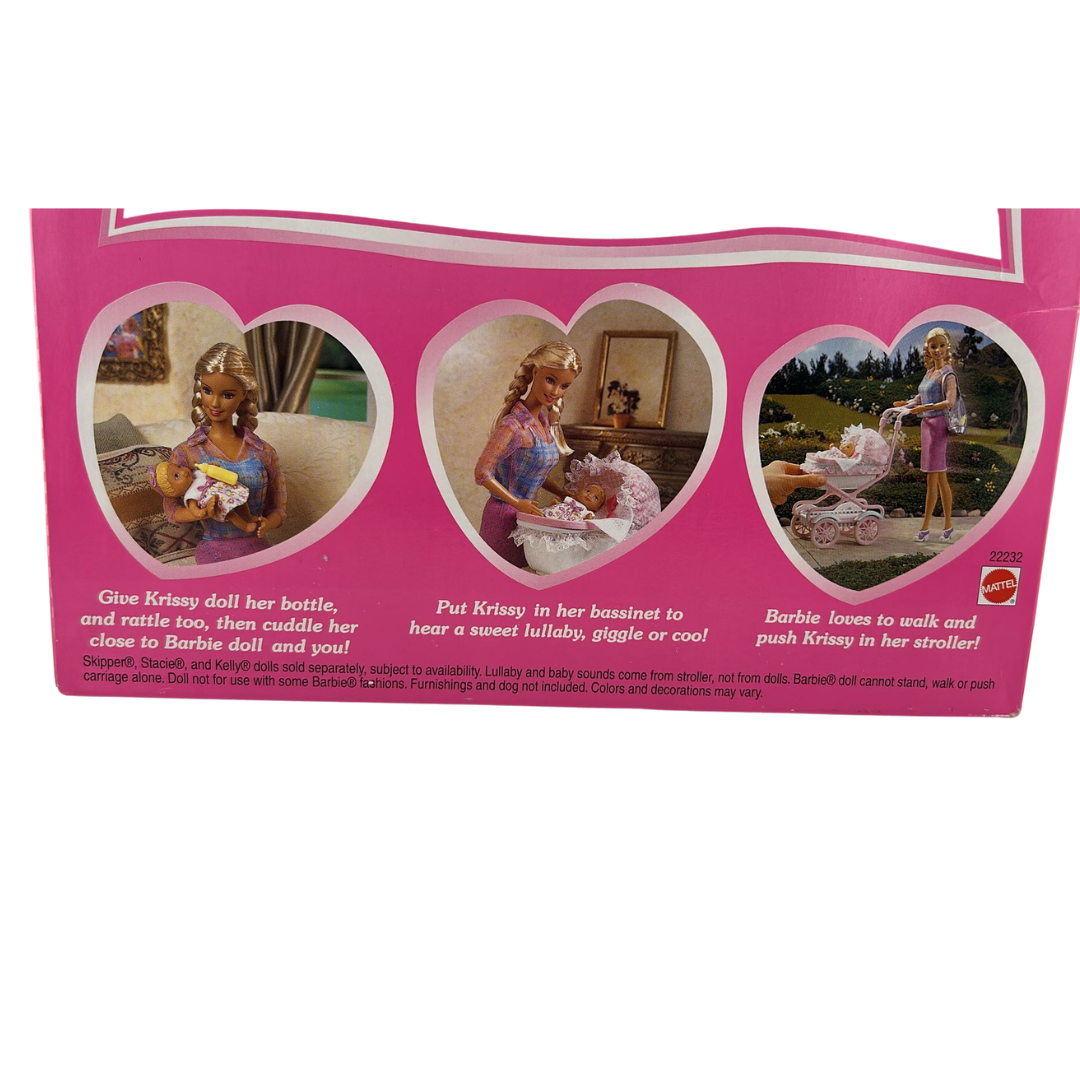 Barbie Walking Barbie & New Baby Sister Krissy & baby pram 22232