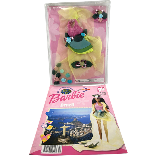Barbie Discover The World With Barbie Brazil issue #50 magazine & outfit