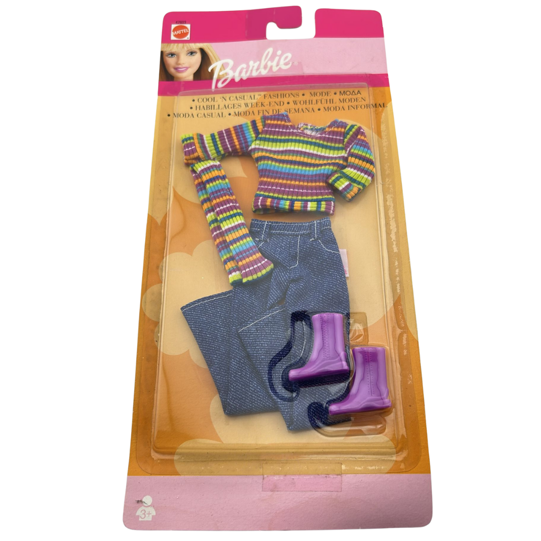 Barbie Cool and Casual clothing set jeans on card 47603 2001
