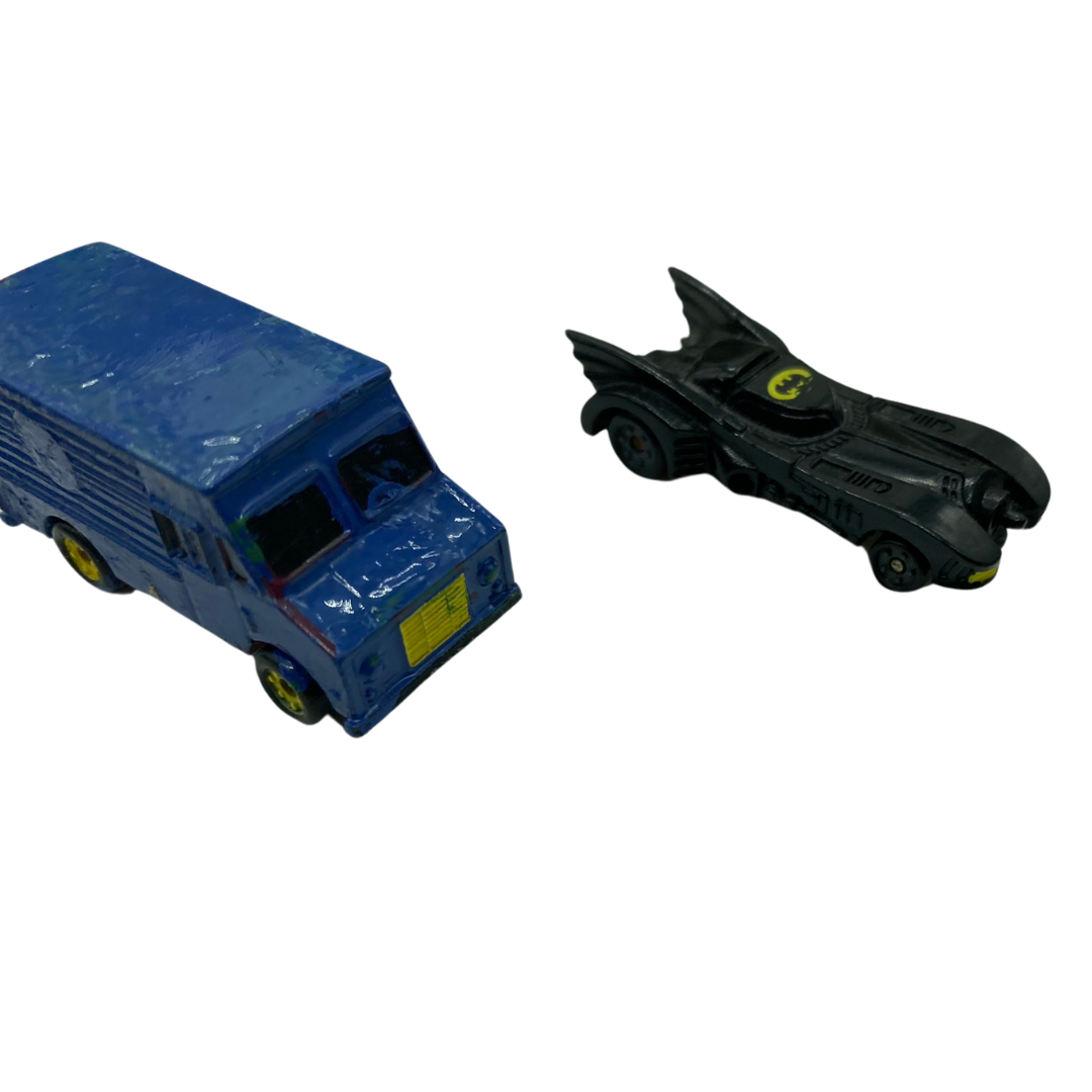 Batman micro vehicles 1989 Batmobile, Joker van, Batclaw, Batplane by Ertl 165