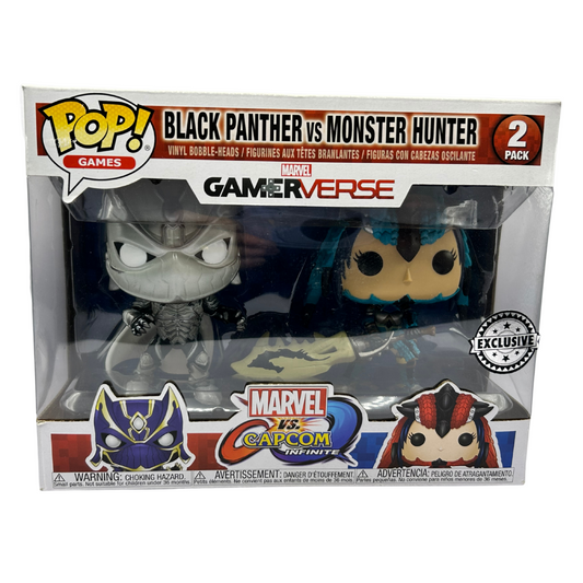 Pop Vinyl Black Panther VS Monster Hunter 2 Pack Marvel VS Capcom exclusive