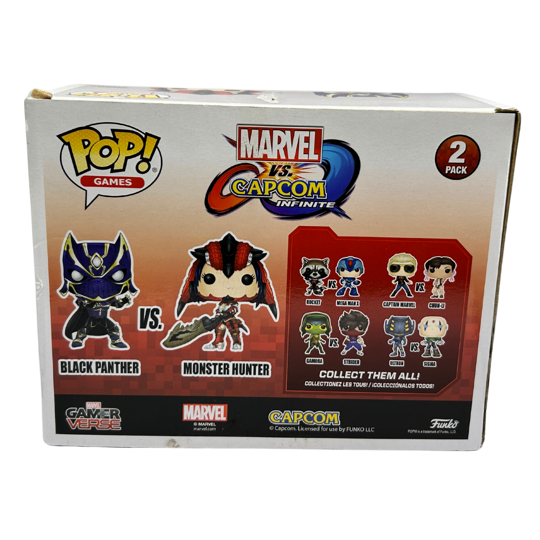 Pop Vinyl Black Panther VS Monster Hunter 2 Pack Marvel VS Capcom exclusive